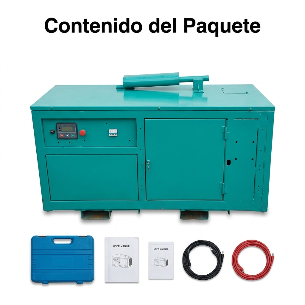 Industrial Diesel Generator — Contenido del Paquete - Vista Aerea | Generated by Modelize