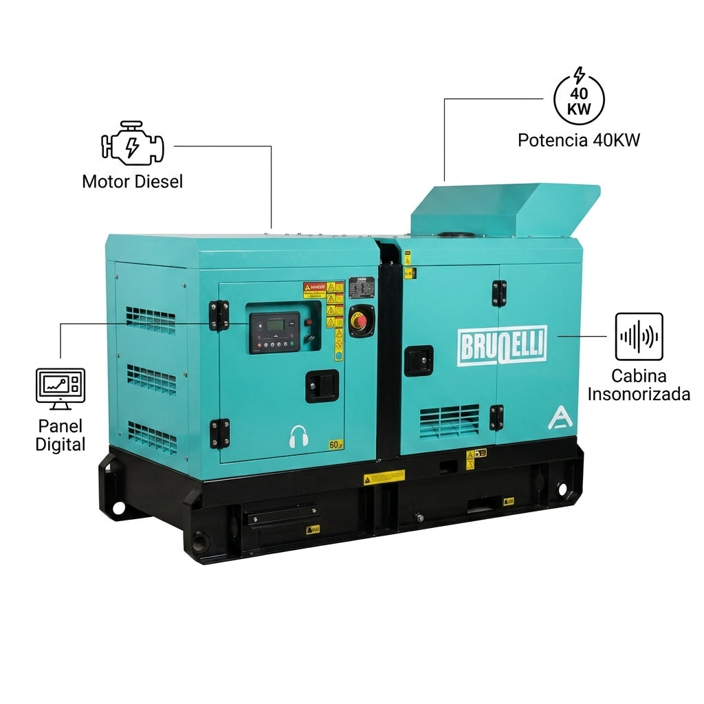 Industrial Power Generator — Infografia de Caracteristicas | Generated by Modelize