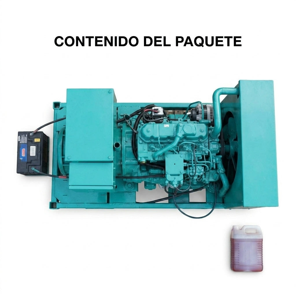 Industrial Diesel Generator — Contenido del Paquete - Vista Aerea | Generated by Modelize