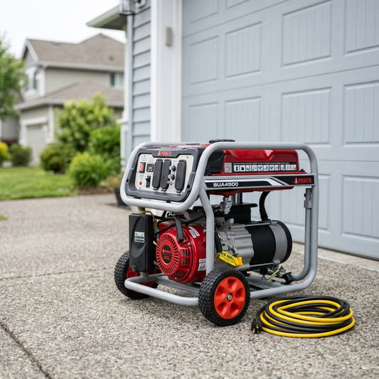 Portable Gasoline Generator — Estilo de Vida - Producto en Uso | Generated by Modelize