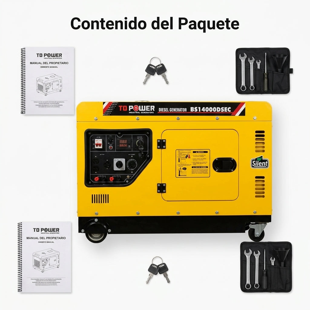 Industrial Diesel Generator — Contenido del Paquete - Vista Aerea | Generated by Modelize