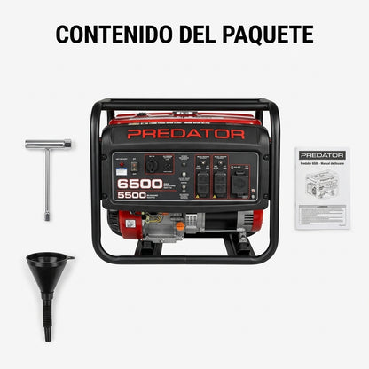 Portable Gasoline Generator — Contenido del Paquete - Vista Aerea | Generated by Modelize