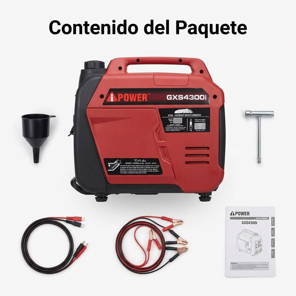 Inverter Generator — Contenido del Paquete - Vista Aerea | Generated by Modelize