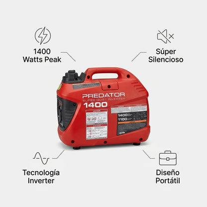 Portable Inverter Generator — Infografia de Caracteristicas | Generated by Modelize