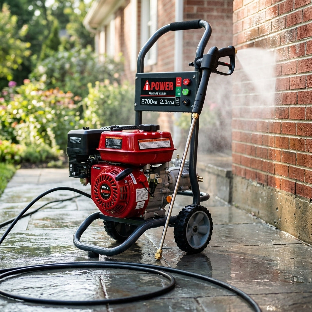 Gas-powered pressure washer — Estilo de Vida - Producto en Uso | Generated by Modelize