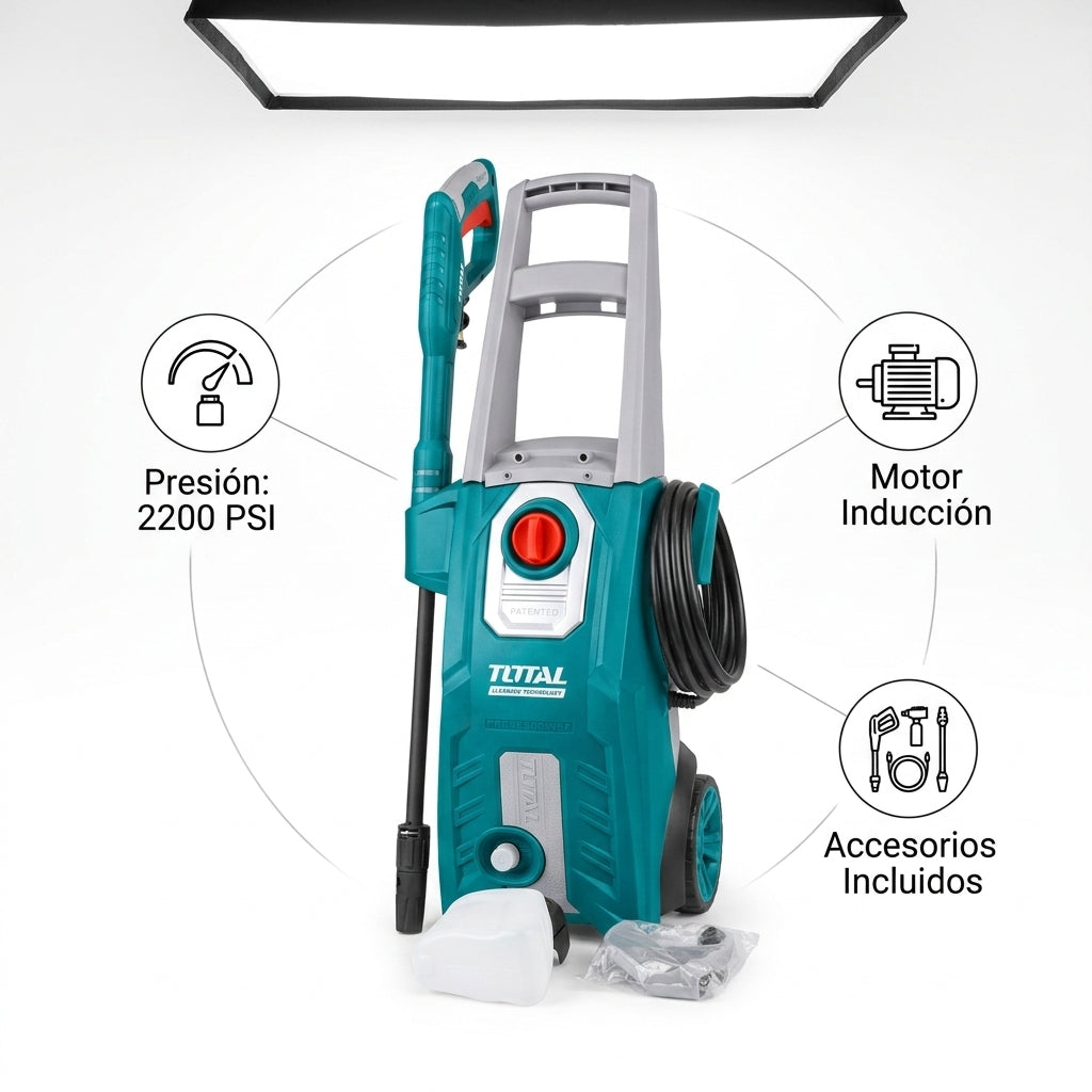 Electric pressure washer — Infografia de Caracteristicas | Generated by Modelize