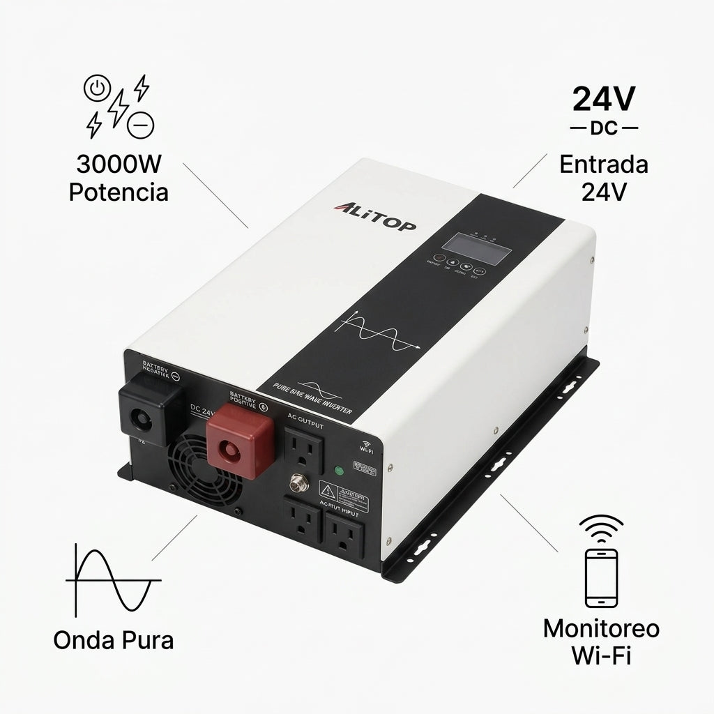 Power Inverter — Infografia de Caracteristicas | Generated by Modelize