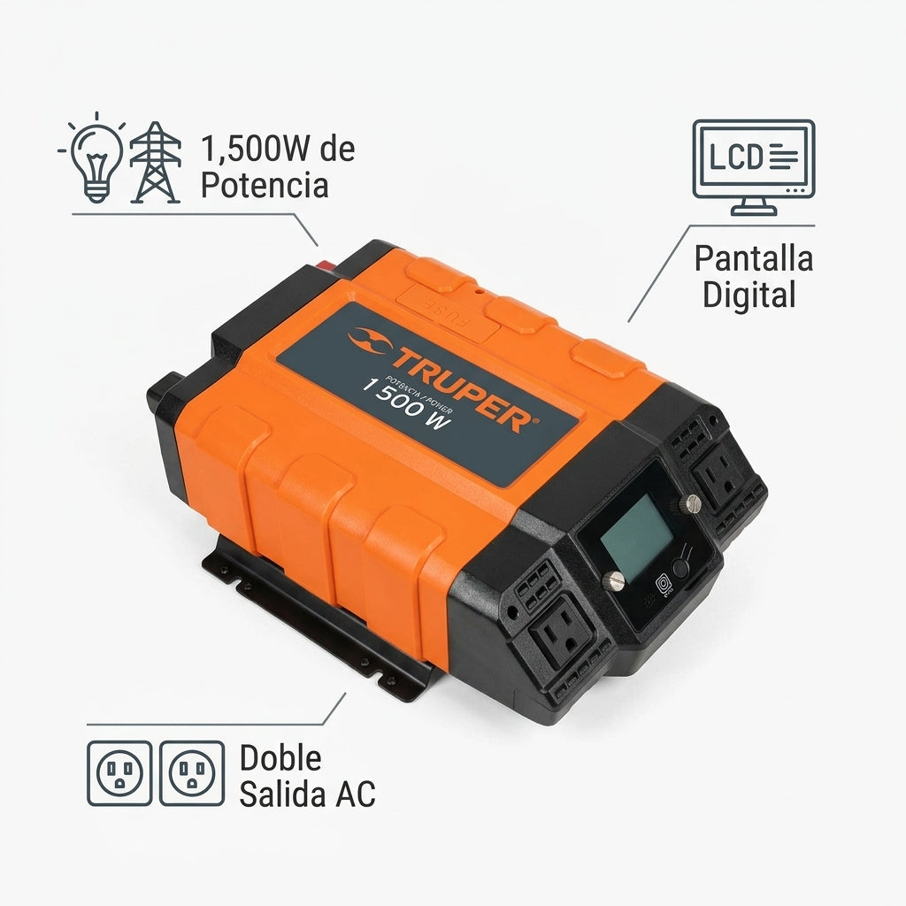 Power Inverter — Infografia de Caracteristicas | Generated by Modelize