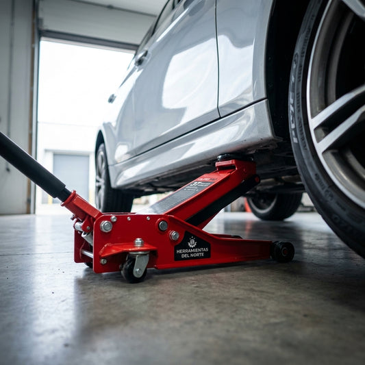 Low-profile hydraulic floor jack — Estilo de Vida - Producto en Uso | Generated by Modelize