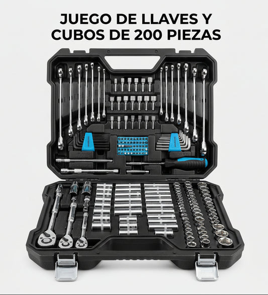 200-piece mechanic's tool set — Portada Principal - Estudio Blanco | Generated by Modelize