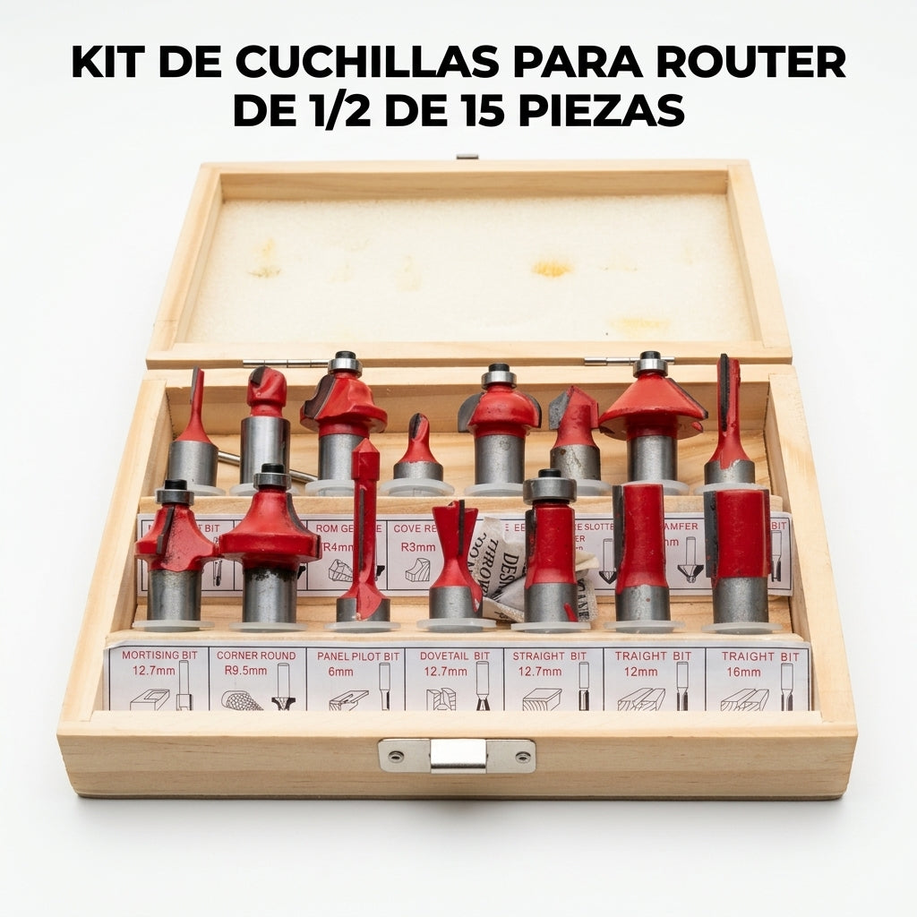 Router bit set — Portada Principal - Estudio Blanco | Generated by Modelize