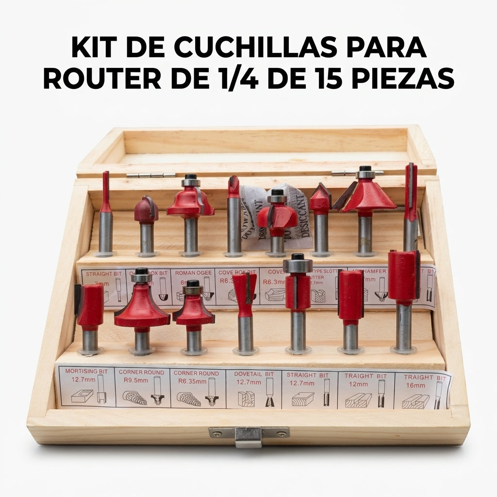 Router bit set — Portada Principal - Estudio Blanco | Generated by Modelize