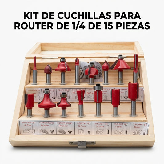 Router bit set — Portada Principal - Estudio Blanco | Generated by Modelize