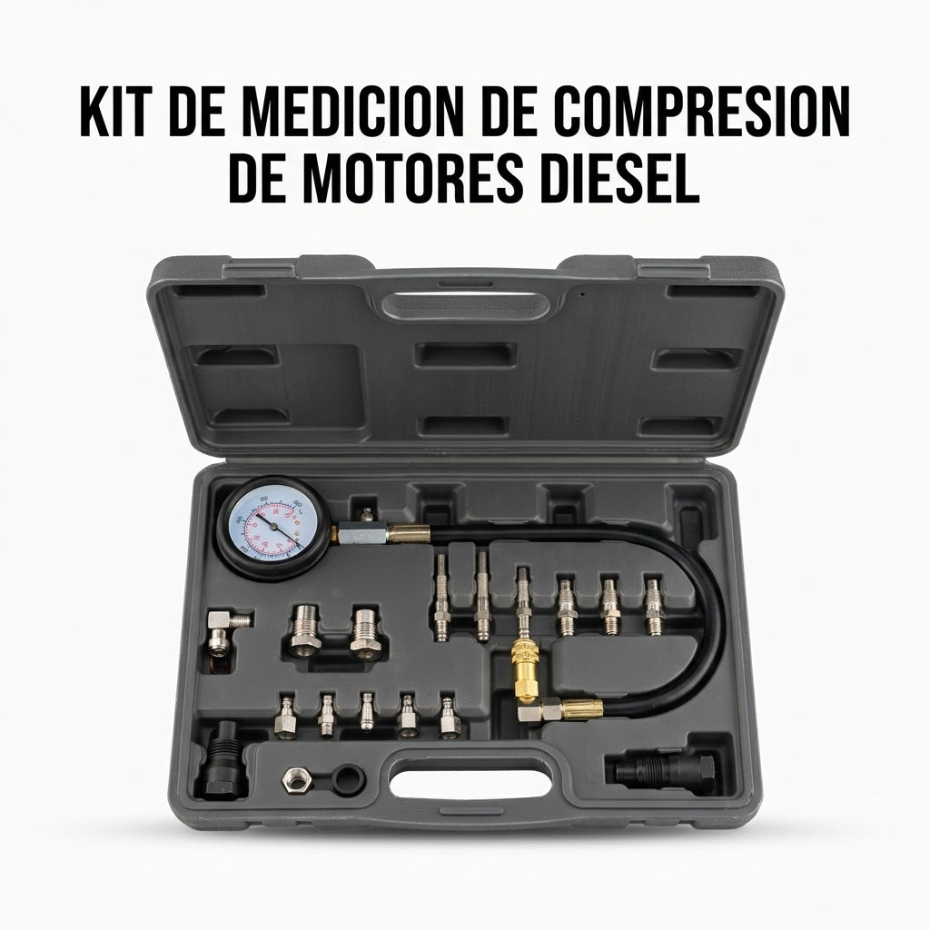 Diesel engine compression tester kit — Portada Principal - Estudio Blanco | Generated by Modelize