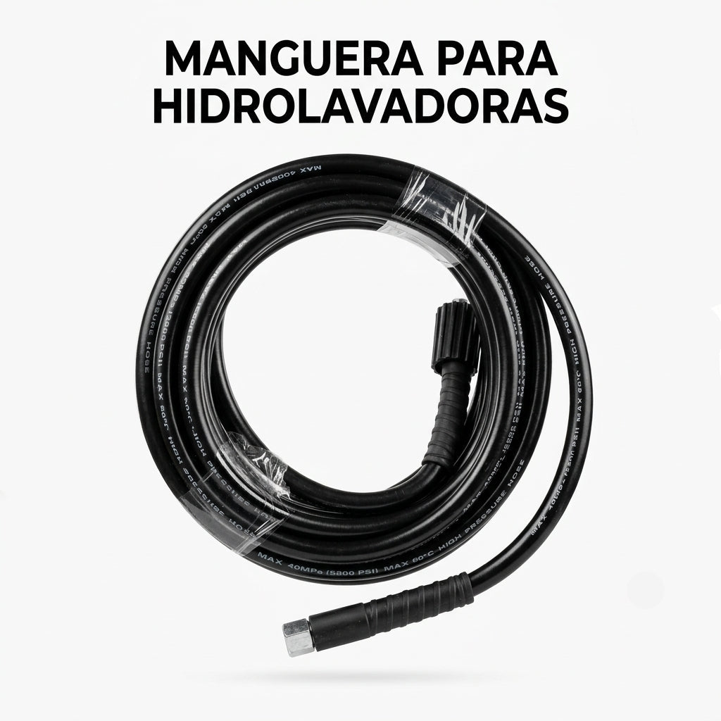 High-pressure washer hose — Portada Principal - Estudio Blanco | Generated by Modelize