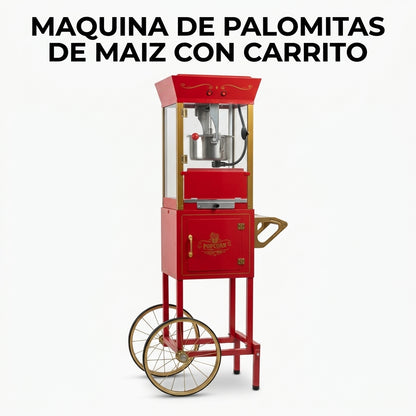Vintage-style popcorn machine with cart — Portada Principal - Estudio Blanco | Generated by Modelize