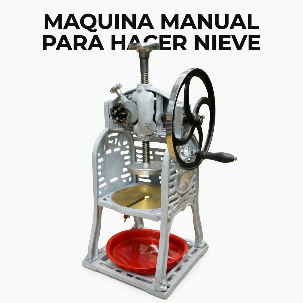 Manual ice shaver machine — Portada Principal - Estudio Blanco | Generated by Modelize
