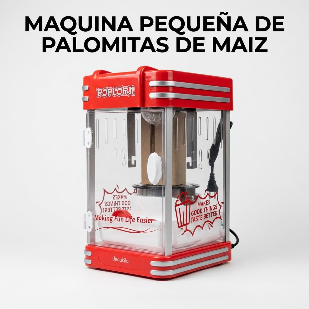 Small retro popcorn machine — Portada Principal - Estudio Blanco | Generated by Modelize