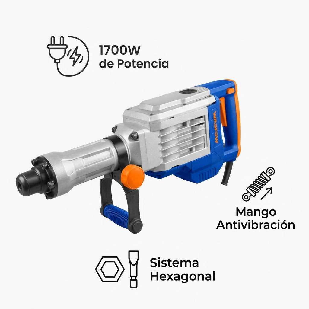 Martillo Demoledor (Demolition Hammer) — Infografia de Caracteristicas | Generated by Modelize