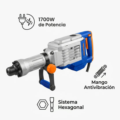 Martillo Demoledor (Demolition Hammer) — Infografia de Caracteristicas | Generated by Modelize