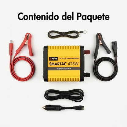 DC to AC Power Inverter — Contenido del Paquete - Vista Aerea | Generated by Modelize