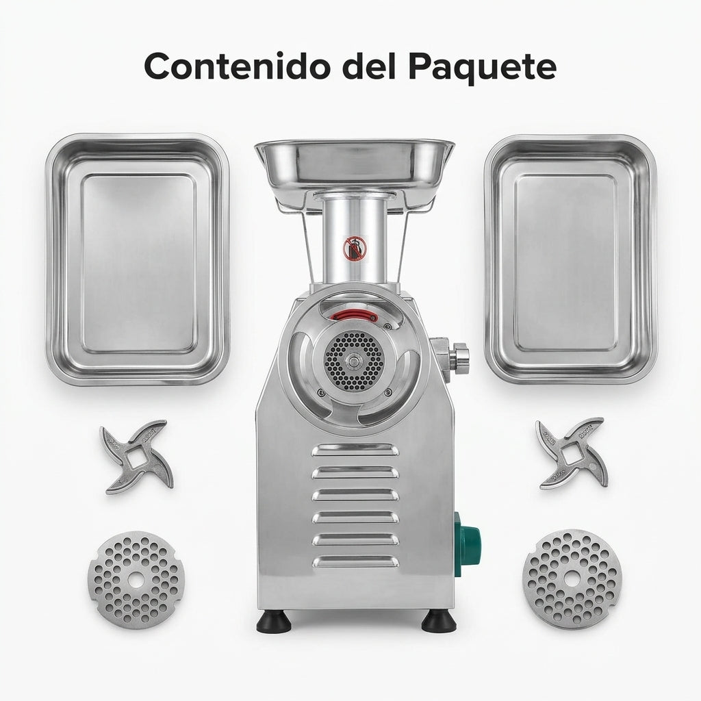 Industrial meat grinder — Contenido del Paquete - Vista Aerea | Generated by Modelize