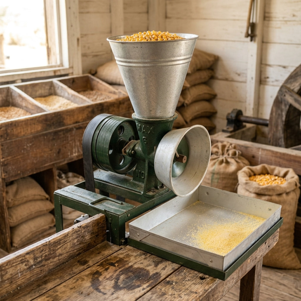 Industrial electric grain mill — Estilo de Vida - Producto en Uso | Generated by Modelize