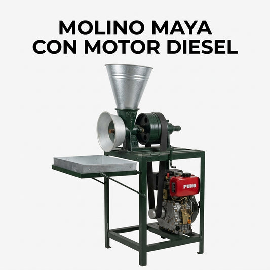 Industrial diesel-powered grain mill — Portada Principal - Estudio Blanco | Generated by Modelize
