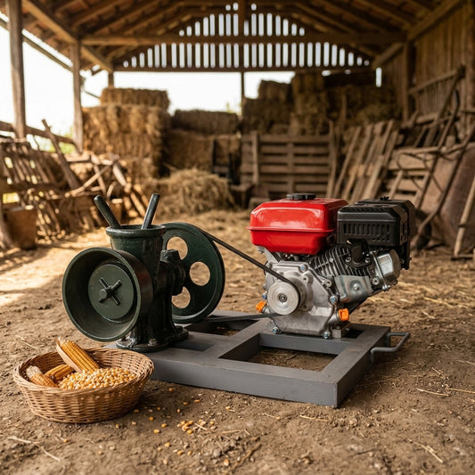 Gasoline-powered grain mill — Estilo de Vida - Producto en Uso | Generated by Modelize