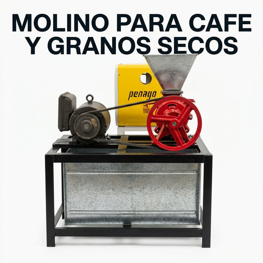 Industrial coffee and grain mill — Portada Principal - Estudio Blanco | Generated by Modelize