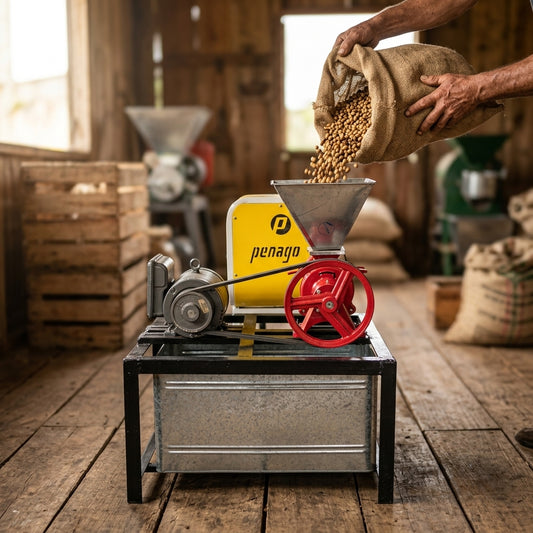 Industrial coffee and grain mill — Estilo de Vida - Producto en Uso | Generated by Modelize