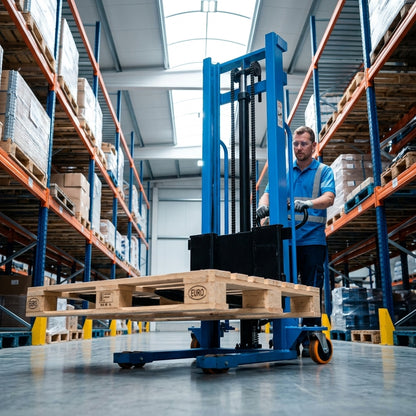 Electric pallet stacker — Estilo de Vida - Producto en Uso | Generated by Modelize
