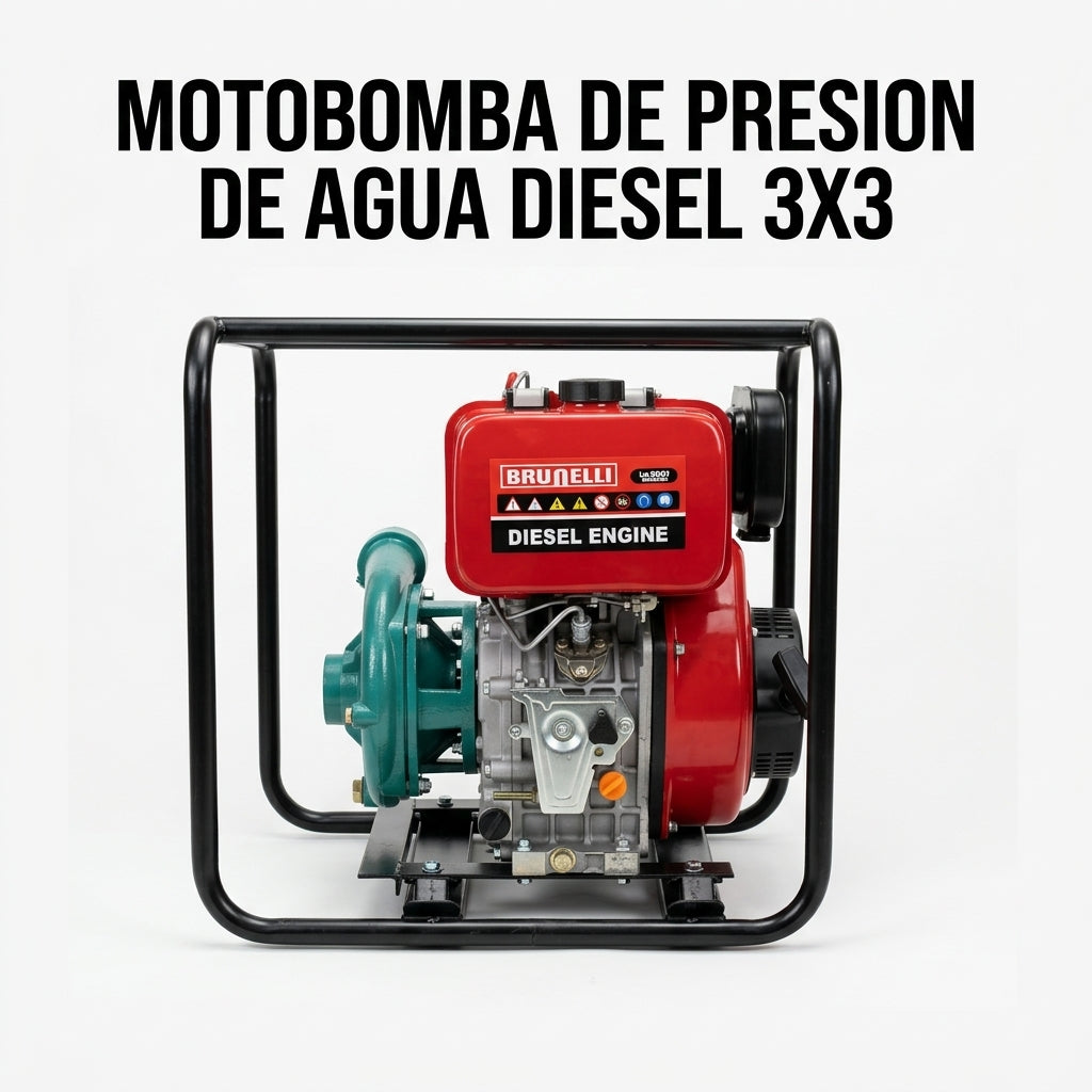 Diesel high-pressure water pump — Portada Principal - Estudio Blanco | Generated by Modelize