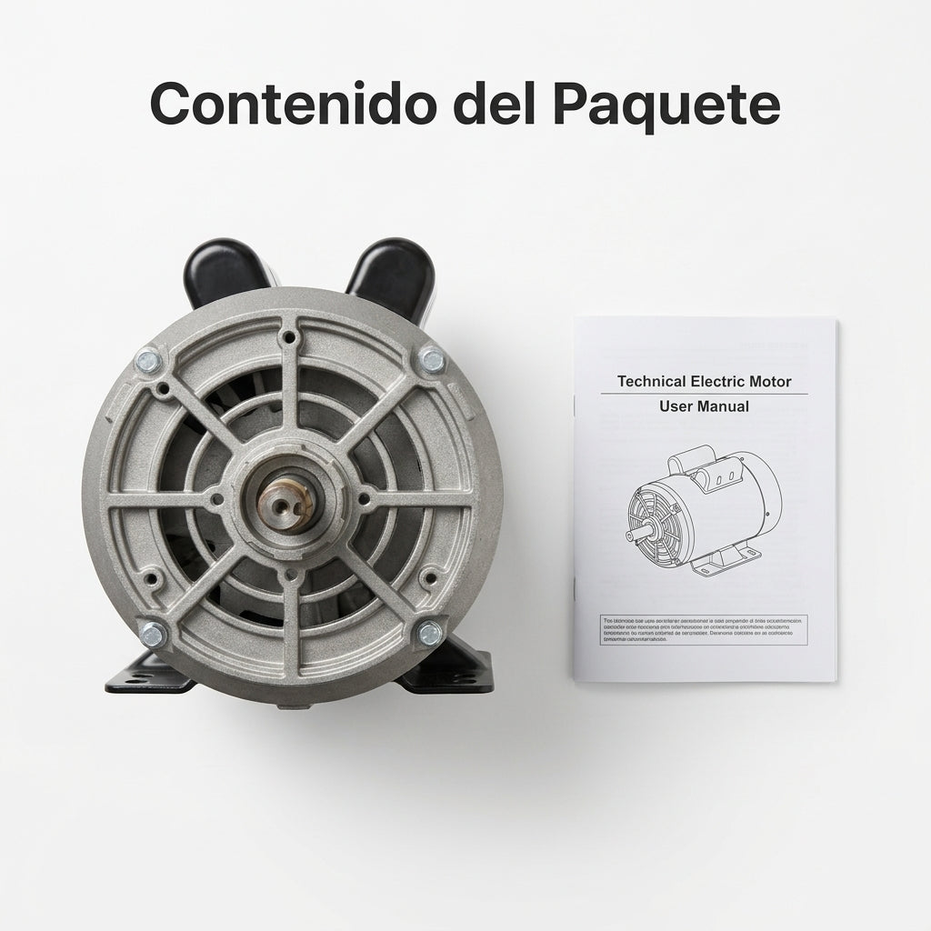 Industrial Electric Motor — Contenido del Paquete - Vista Aerea | Generated by Modelize