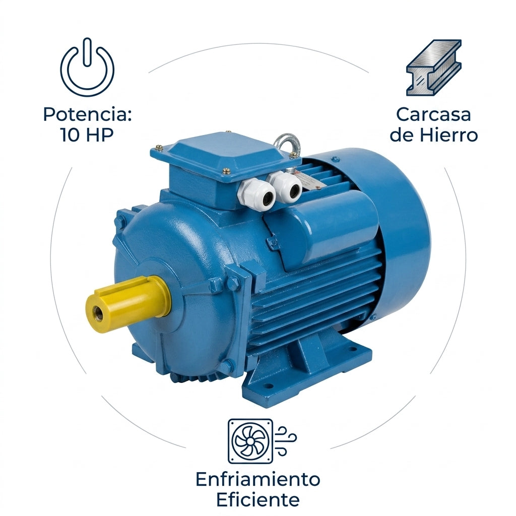 Industrial Electric Motor — Infografia de Caracteristicas | Generated by Modelize