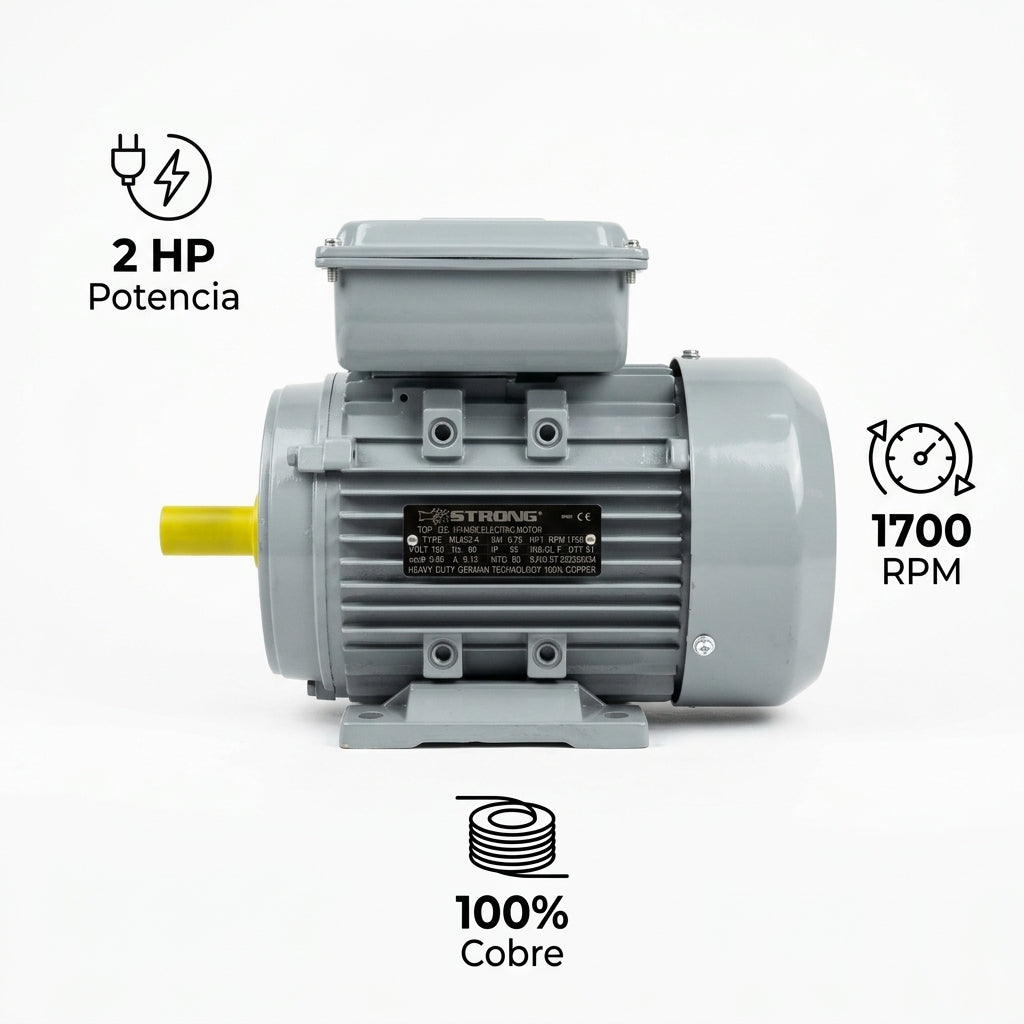 Industrial Electric Motor — Infografia de Caracteristicas | Generated by Modelize