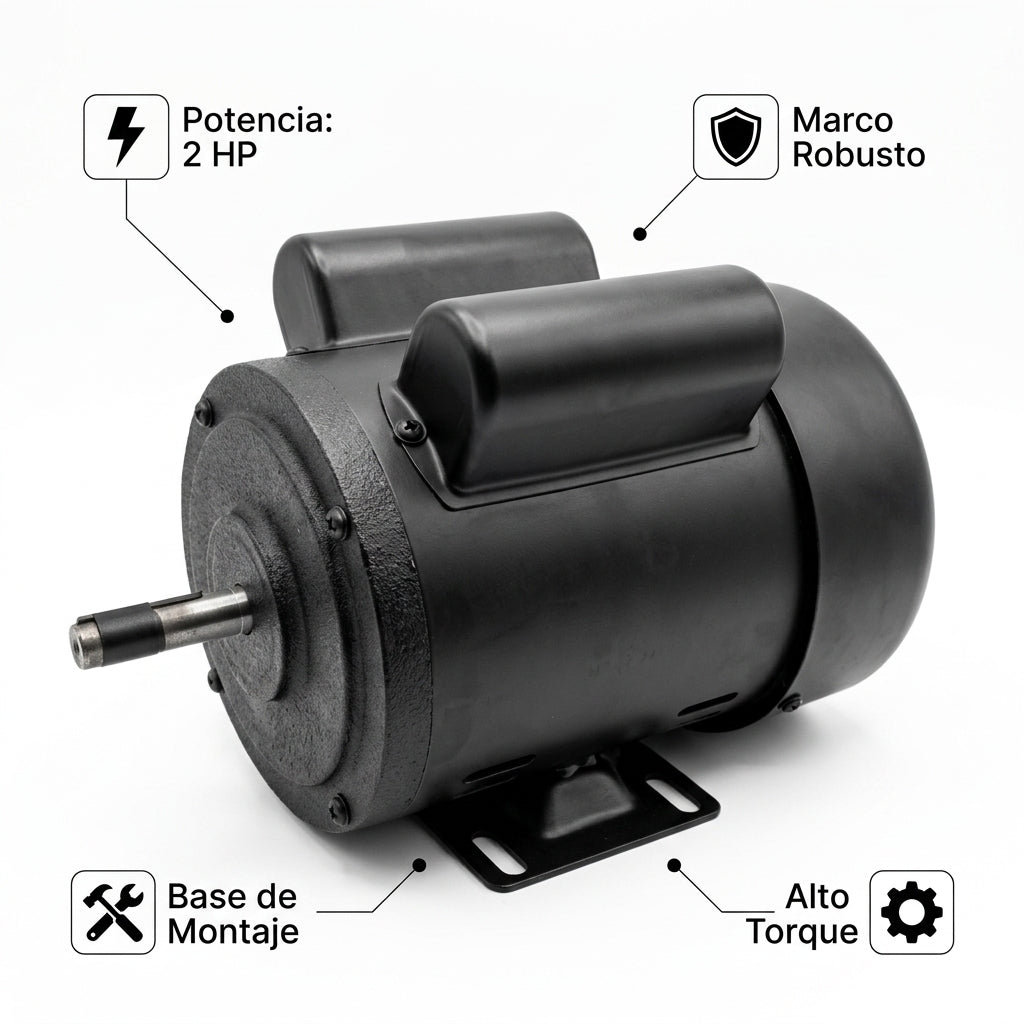 Industrial Electric Motor — Infografia de Caracteristicas | Generated by Modelize