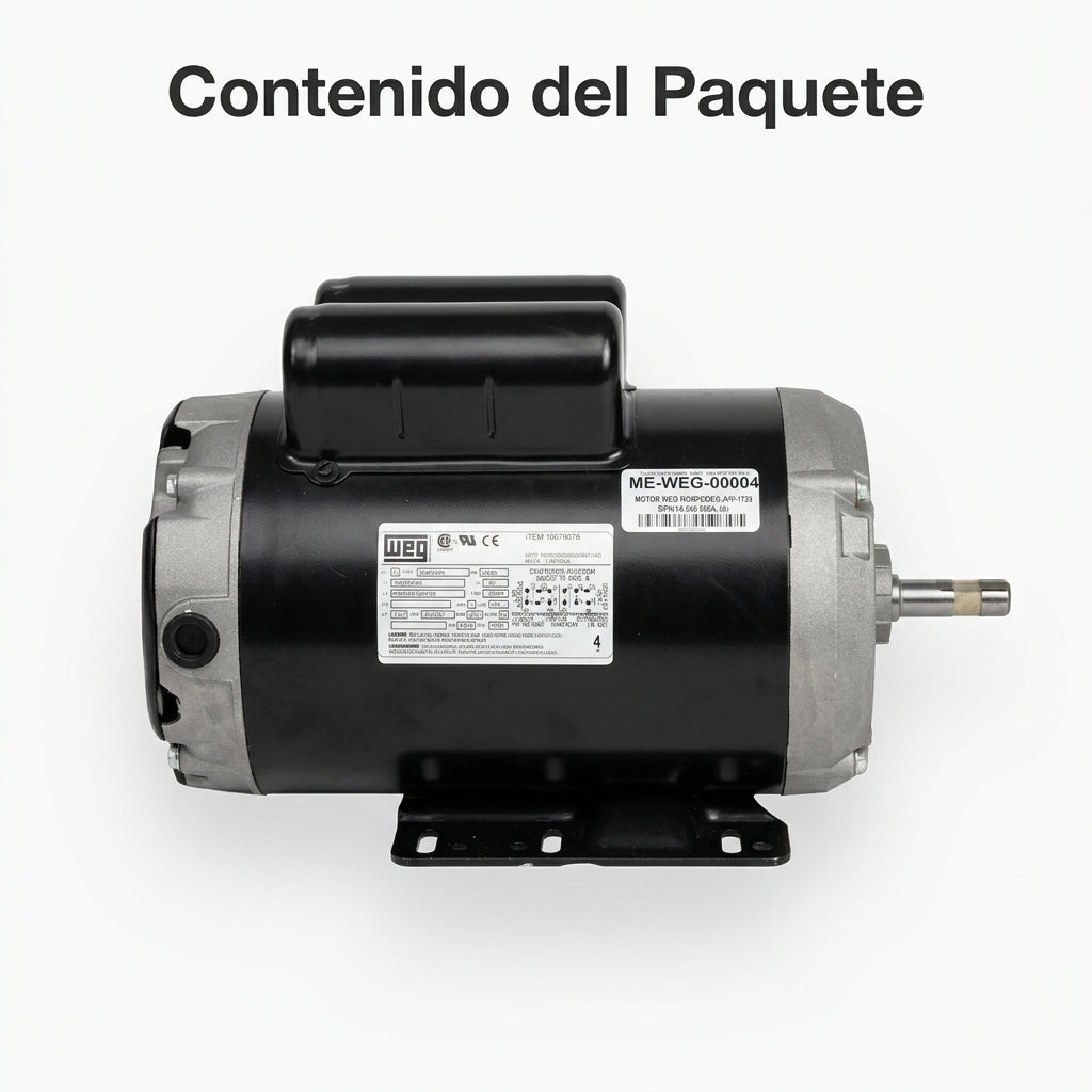 Industrial Electric Motor — Contenido del Paquete - Vista Aerea | Generated by Modelize