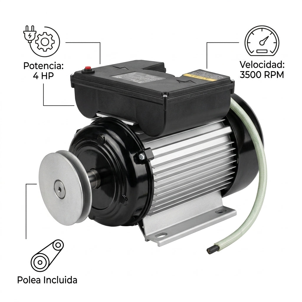 Electric Industrial Motor — Infografia de Caracteristicas | Generated by Modelize