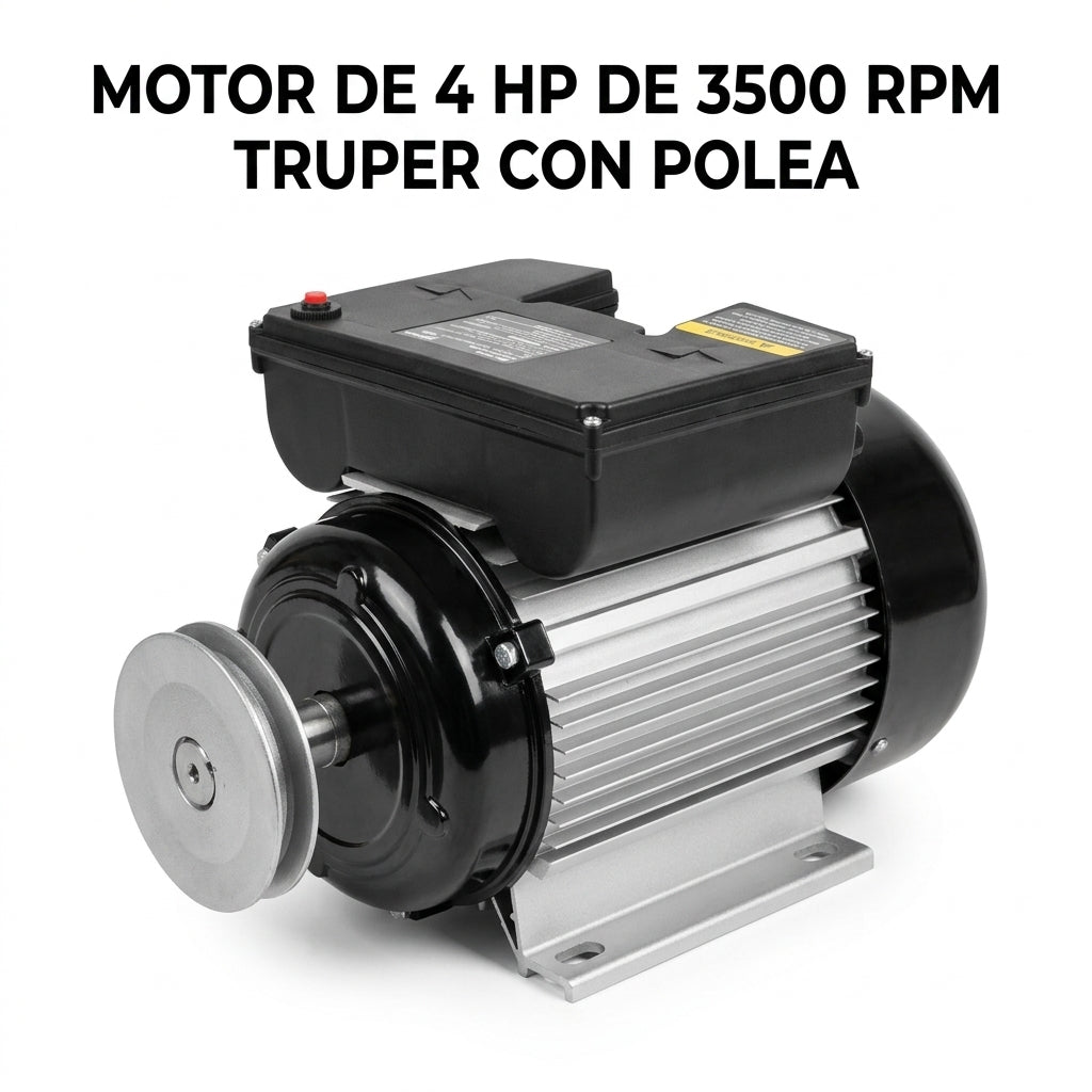 Electric motor with pulley — Portada Principal - Estudio Blanco | Generated by Modelize