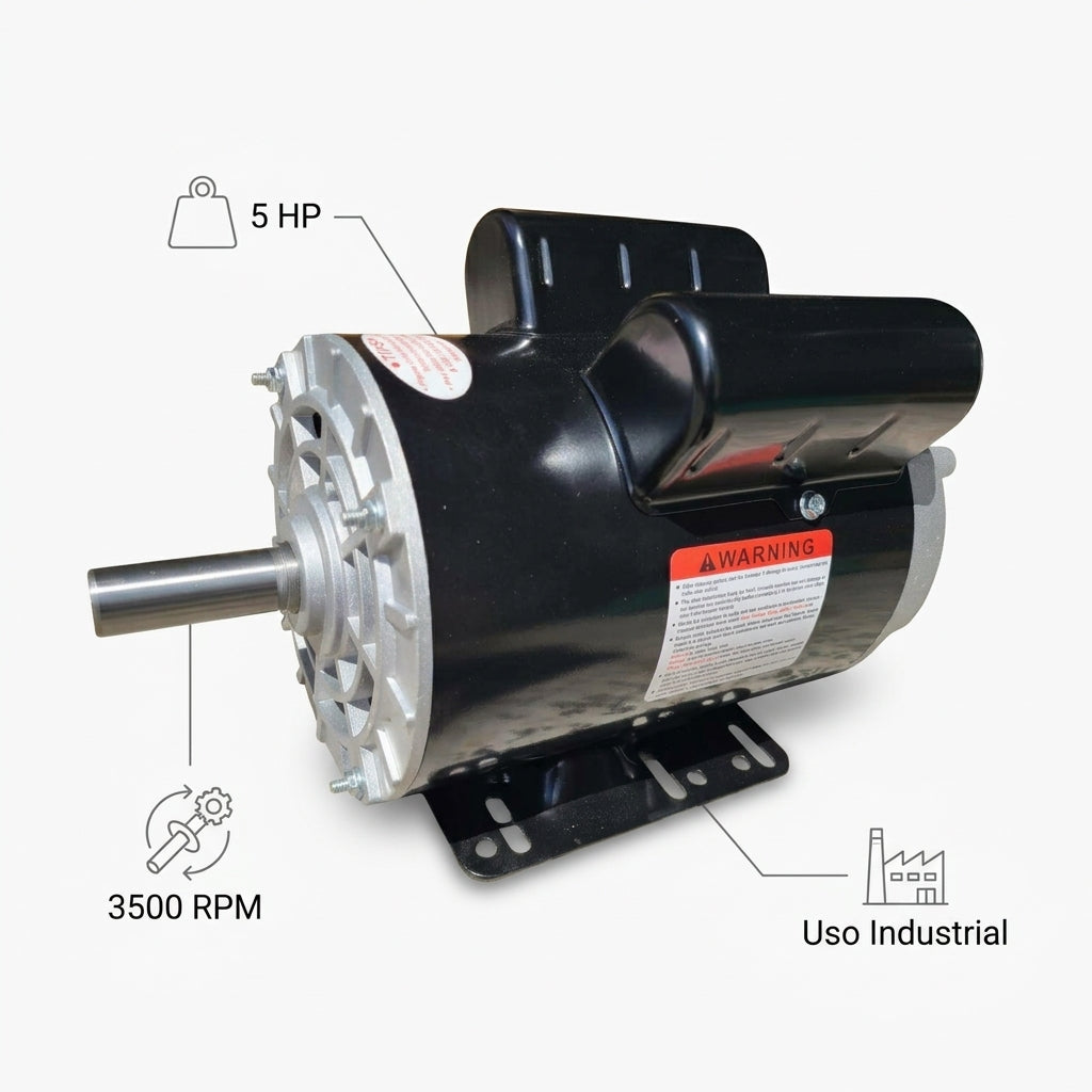 Industrial electric motor — Infografia de Caracteristicas | Generated by Modelize