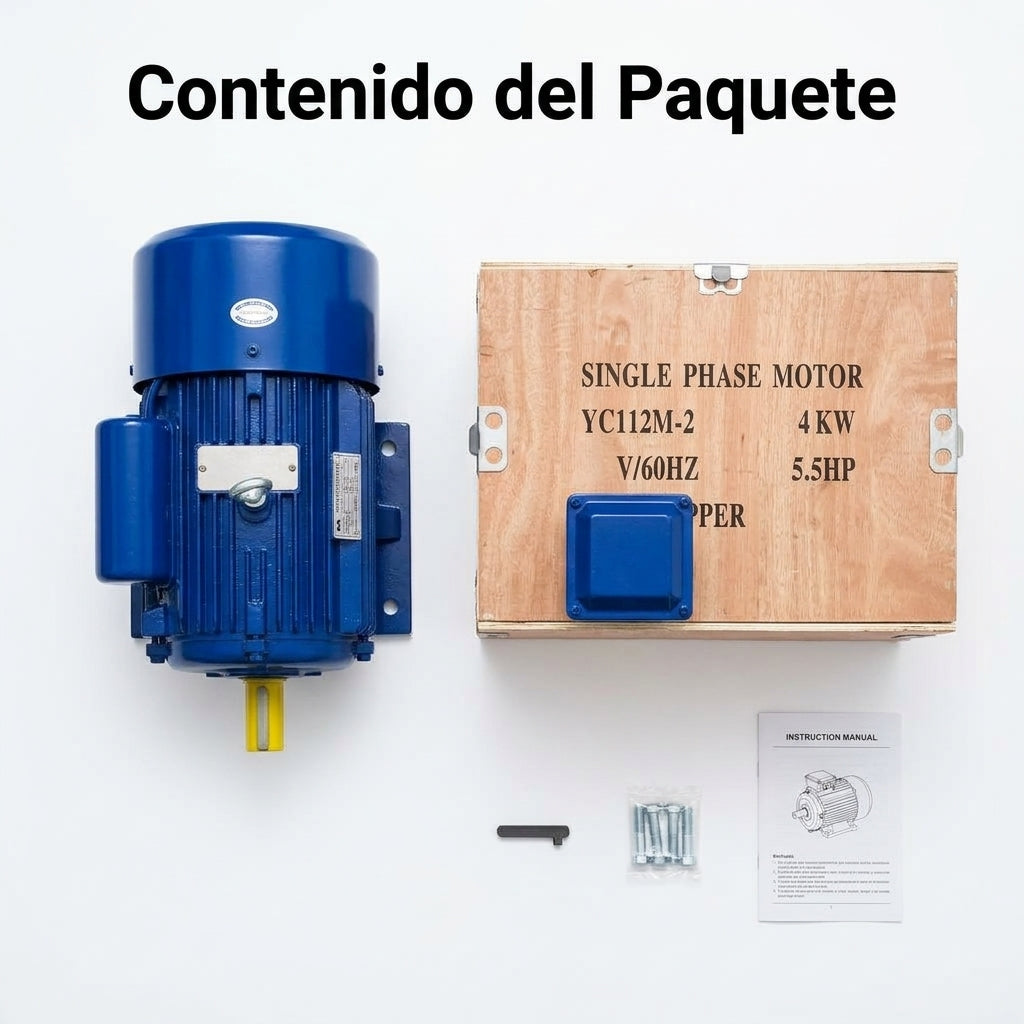 Electric Motor — Contenido del Paquete - Vista Aerea | Generated by Modelize