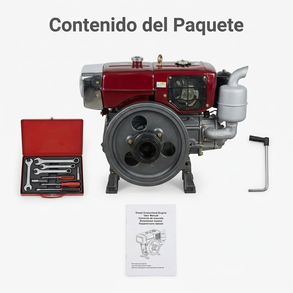 Stationary diesel engine — Contenido del Paquete - Vista Aerea | Generated by Modelize