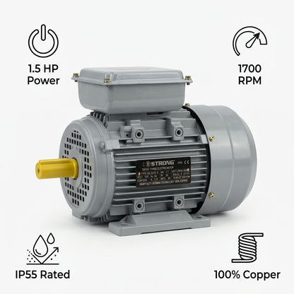 Industrial Electric Motor — Infografia de Caracteristicas | Generated by Modelize