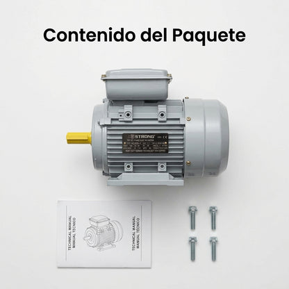 Single-phase electric motor — Contenido del Paquete - Vista Aerea | Generated by Modelize
