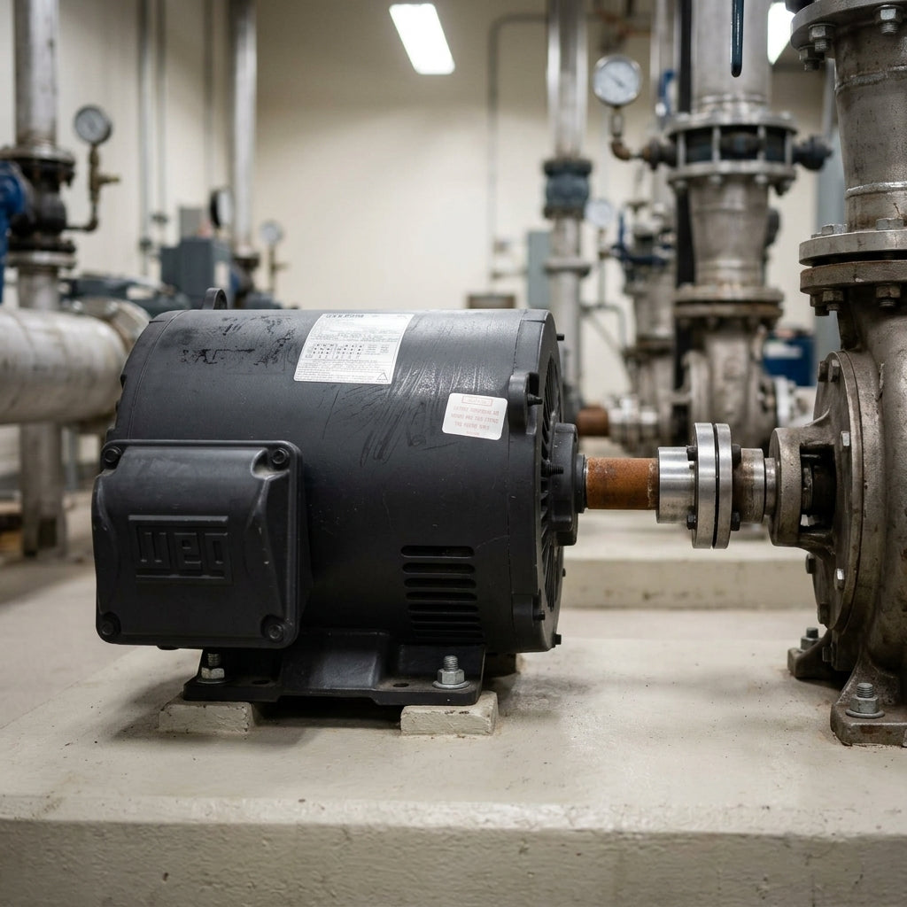 Industrial Three-Phase Electric Motor — Estilo de Vida - Producto en Uso | Generated by Modelize