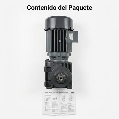 Industrial Motoreductor — Contenido del Paquete - Vista Aerea | Generated by Modelize