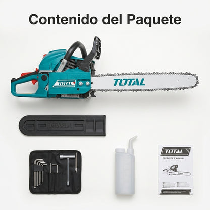 Gasoline-powered chainsaw — Contenido del Paquete - Vista Aerea | Generated by Modelize
