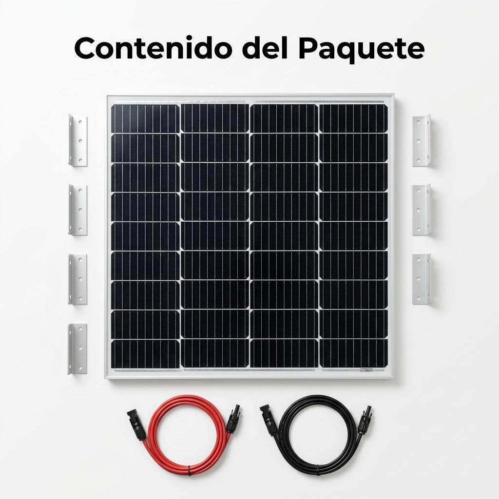 Monocrystalline solar panel — Contenido del Paquete - Vista Aerea | Generated by Modelize