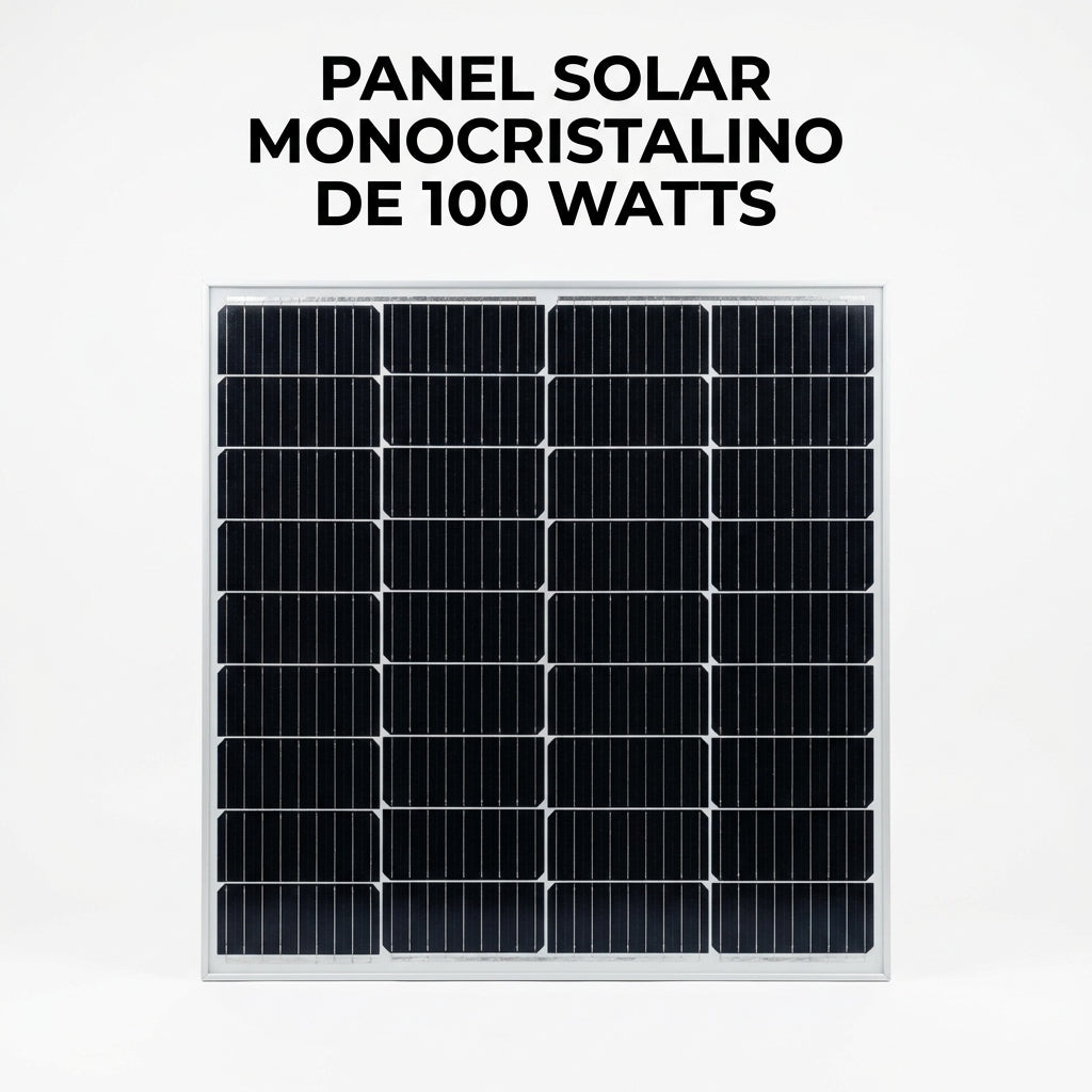 Monocrystalline Solar Panel — Portada Principal - Estudio Blanco | Generated by Modelize